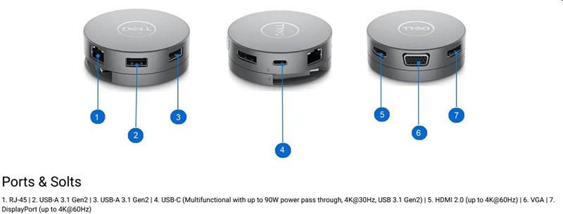 DELL DA310 USB-C Mobilný adaptér