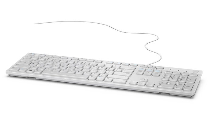 DELL klávesnice KB216/ multimediální/ US/ mezinárodní/ USB/ drátová/ bílá