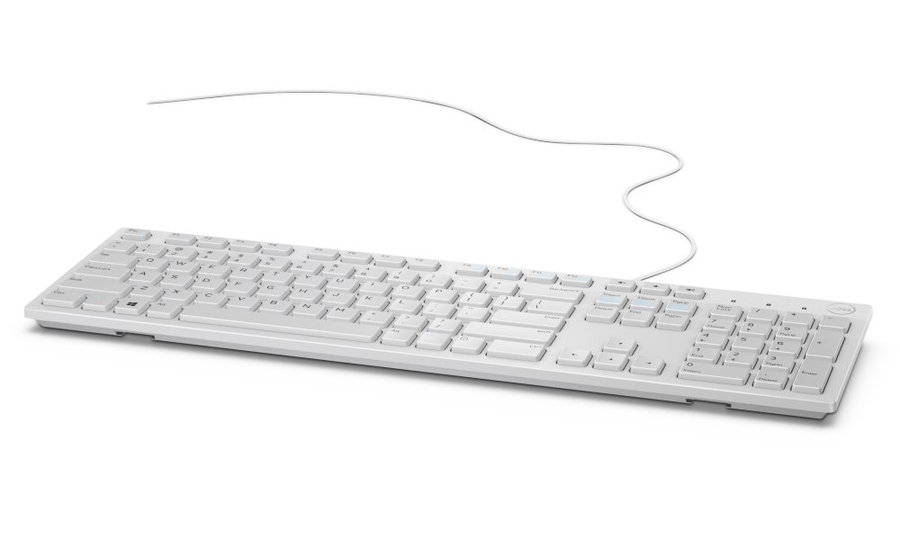 DELL klávesnice KB216/ multimediální/ US/ mezinárodní/ USB/ drátová/ bílá