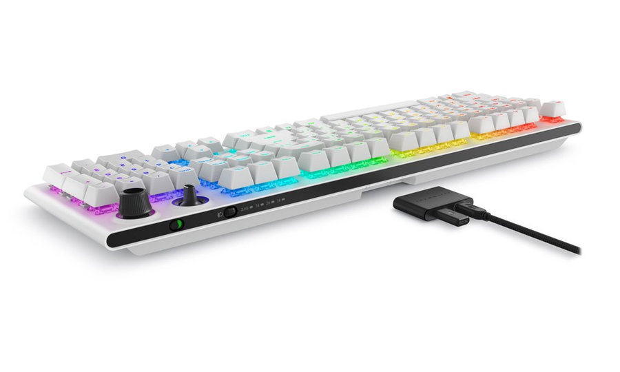 DELL klávesnice Alienware Tri-Mode Wireless Gaming Keyboard (/  AW920K/ US/ Int./ mezinár./ Lunar Light)