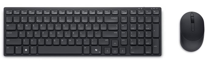 DELL KM555/ Česká/ Slovenská/ bezdrátová tichá klávesnice + myš/ USB/ černá