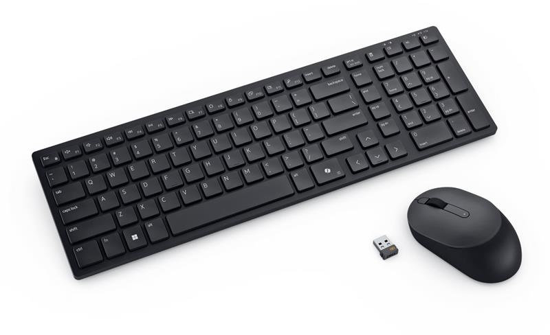 DELL KM555/ Česká/ Slovenská/ bezdrátová tichá klávesnice + myš/ USB/ černá