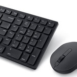 DELL KM555/ Česká/ Slovenská/ bezdrátová tichá klávesnice + myš/ USB/ černá