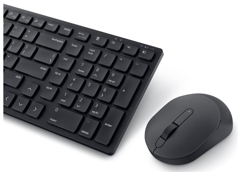 DELL KM555/ Česká/ Slovenská/ bezdrátová tichá klávesnice + myš/ USB/ černá