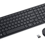 DELL KM555/ Německá/ bezdrátová tichá klávesnice + myš/ USB/ černá
