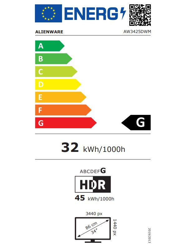 Alienware 34 Gaming Monitor - AW3425DWM