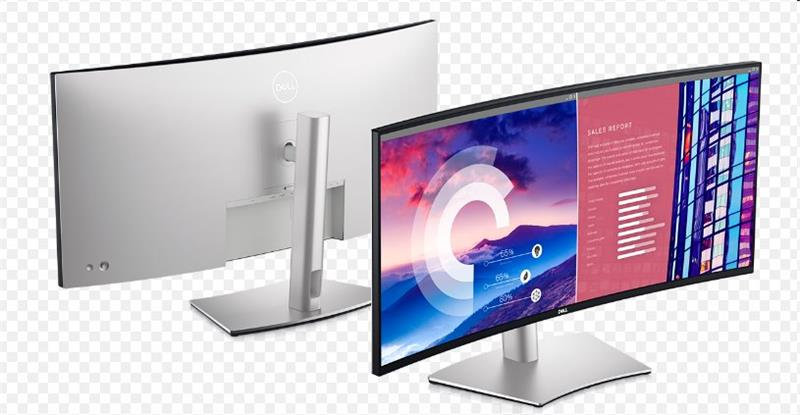 DELL U3824DW, 38", CURVED IPS Black, WQHD+ 3840x1600, 21:9, 5ms, 2000:1, 300cd, 2x HDMI, DP, USB-C, RJ45, Silver