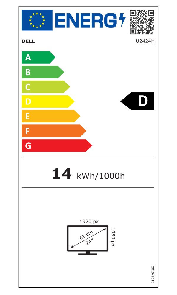 DELL U2424H UltraSharp/ 24" WLED/ 16:9/ 1920x1080/ IPS/ 1000:1/ 8ms/ HDMI/ 2x DP/ 3x USB/ 2x USB-C/ 3Y Basic on-site