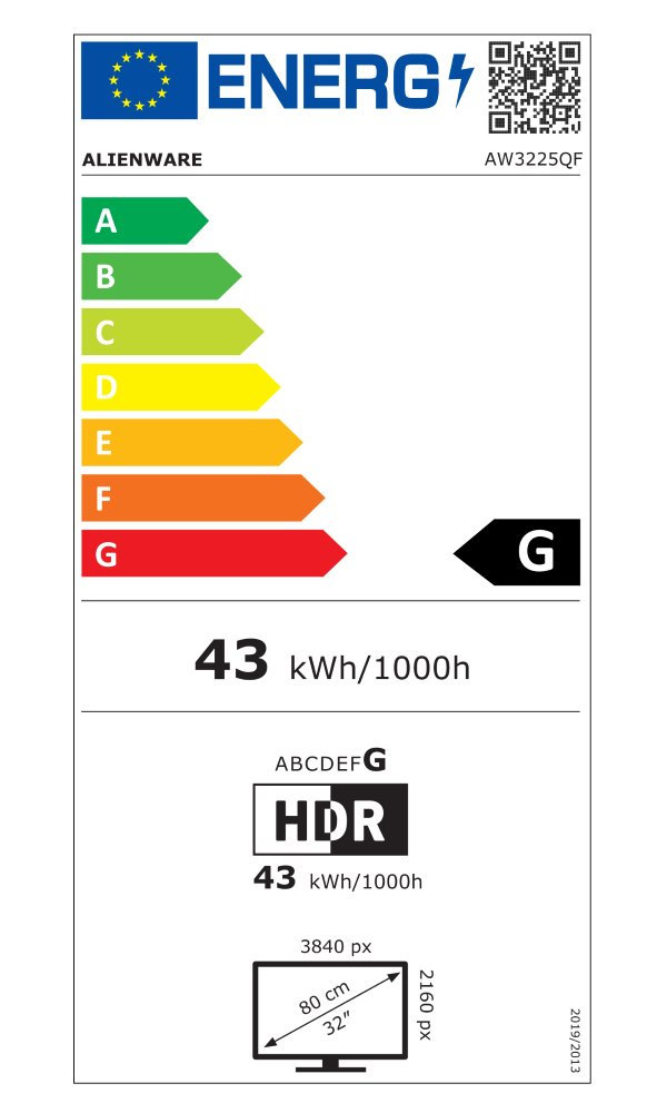 DELL AW3225QF Alienware curved / 32" OLED/ 16:9/ QD 4K/ 3840 x 2160/ 3x USB/ DP/ 2x HDMI/ USB-C/ OLED/ 3Y Basic on-site