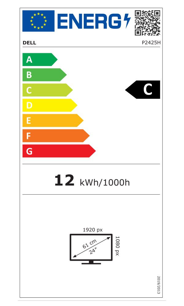DELL P2425H Professional/ 24" LED/ 16:9/ 1920x1080/ 1500:1/ 8ms/ Full HD/ 3H IPS/ 3x USB/ DP/ HDMI/ VGA/ USB-C/ 3Y Basic