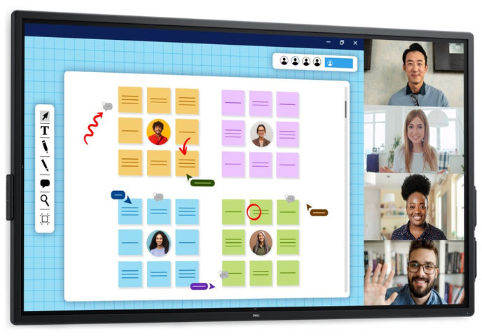 DELL Pro 75 Plus P7525QT Touch/ 75" LED/ 16:9/ 3840x2160/ 1200:1/ 8ms/ 4K/ 2xDP/ 2x HDMI/ 3xUSB/ USB-C/ RJ45/ COM/ 3Y Bas