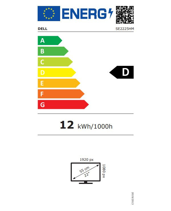 DELL 22 SE2225HM/ 22" LED/ 16:9/ 1920x1080/ Full HD/ 3000:1/ 5ms/ VA/ HDMI/ VGA/ černý/ 3Y Basic on-site