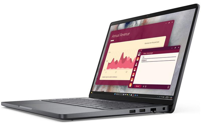 Dell Pro 14 PC14255 R5-220 16GB 512GB SSD 14" FHD+  IR Cam & Mic FgrPr 3 Cell 65W WLAN Backlit Kb W11Pro 3Y ProSpt