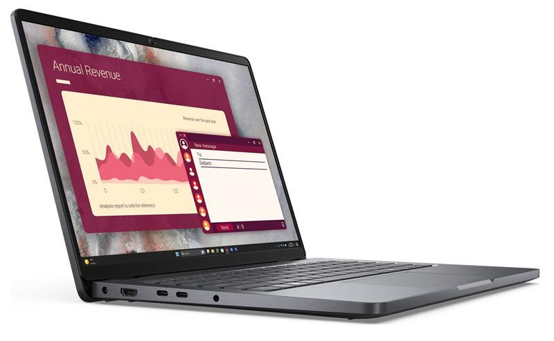 Dell Pro 14 PC14250 C5-120U 8GB 512GB SSD 14" FHD+  IR Cam & Mic FgrPr 3 Cell 65W WLAN Backlit Kb W11Pro 3Y ProSpt