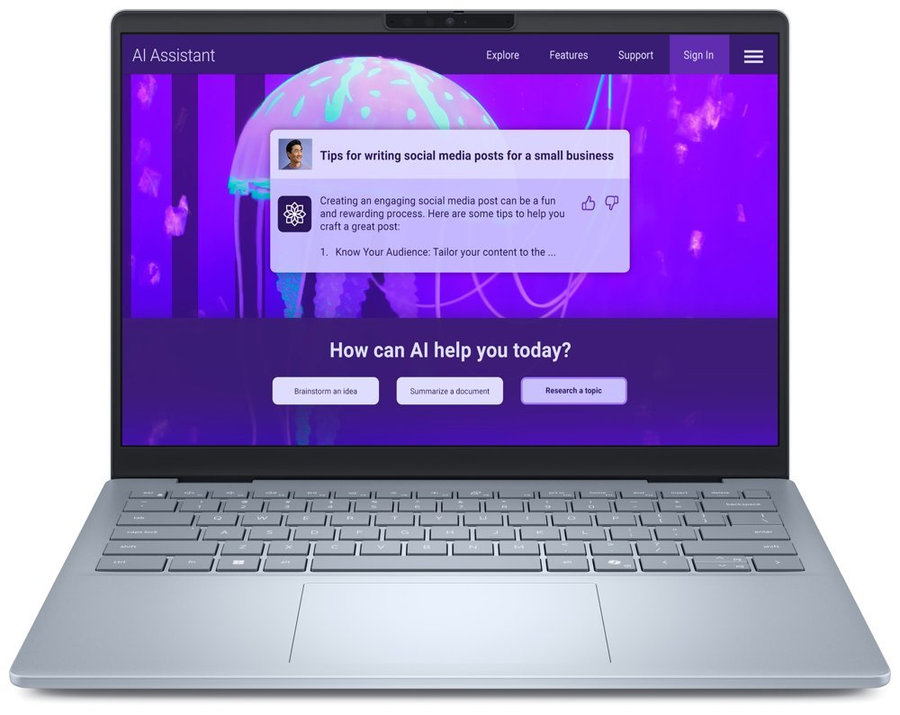 DELL 14 Plus Touch / Core Ultra 7 256V/ 16GB/ 1TB SSD/ 14" FHD+ dotyk/ FPR/ W11Pro/ modrý/ 3Y PS on-site