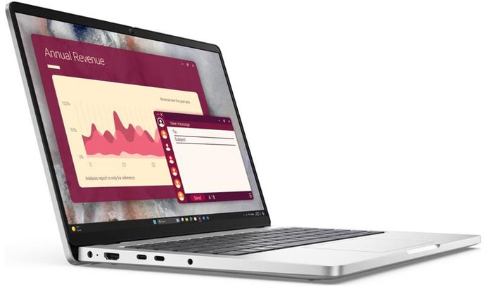 Dell Pro 14 PC14250 U7-255U 32GB 512GB SSD 14" FHD+  IR Cam & Mic FgrPr 3 Cell 65W WLAN Backlit Kb W11Pro 3Y ProSpt