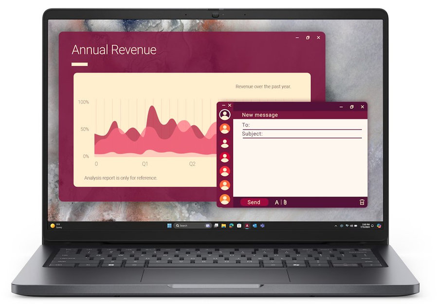 DELL Pro 14 PC14250/ Core 7-150U/ 16GB/ 512GB SSD/ 14" FHD+/ FPR/ W11Pro/ 3Y PS on-site/ bez adaptéru