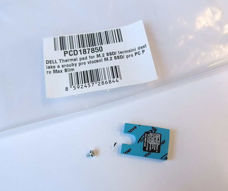 DELL Thermal pad for M.2 SSD/ termální destička a šrouby pro vložení M.2 SSD/ pro PC Pro Max Slim
