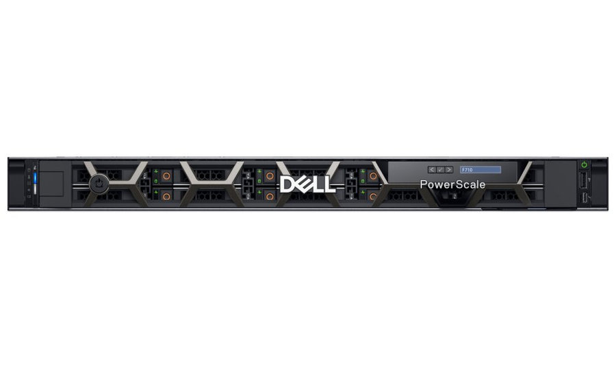 DELL PowerScale F710/ 77TB (10x 7.68TB SSD)/ 4x 100GbE/ 2x CPU/ 512GB/ Ent. Adv./ OneFS/ PS 4Hr on-site/ 