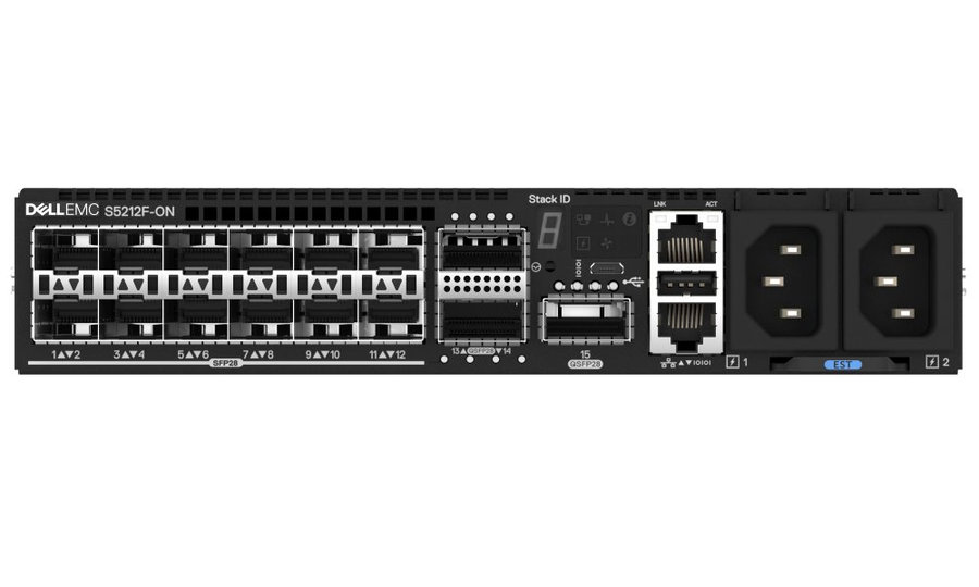DELL Networking S5212F-ON switch/ 12x 25GbE SFP28/ 3 x 100Gbe QSFP28/ IO to PSU/ 2x zdroj/ management/ 1Y PS NBD