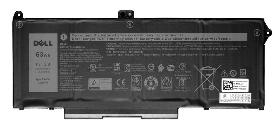 4článková 63 Wh lithium iontová baterie Dell pro vybrané notebooky