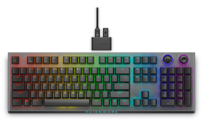 DELL klávesnice Alienware Tri-Mode Wireless Gaming Keyboard /  AW920K/ US/ Int./ mezinár./ Dark Side of th Moon)