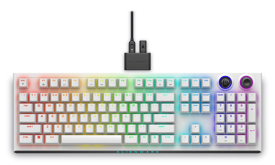 DELL klávesnice Alienware Tri-Mode Wireless Gaming Keyboard (/  AW920K/ US/ Int./ mezinár./ Lunar Light)