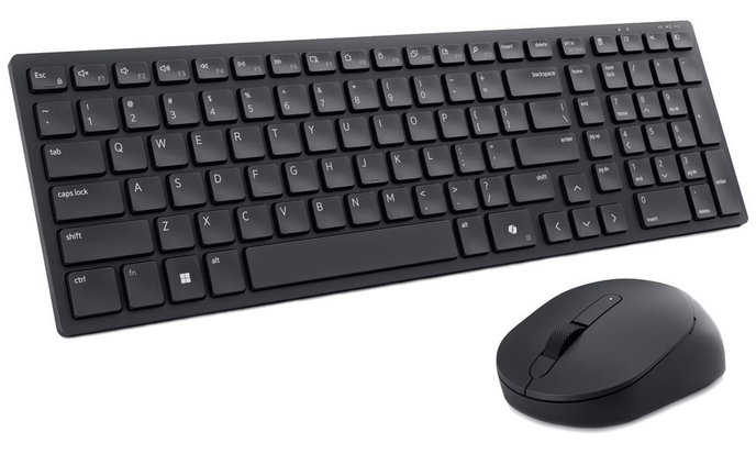 DELL KM555/ Česká/ Slovenská/ bezdrátová tichá klávesnice + myš/ USB/ černá