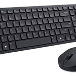 DELL KM555/ Ukrajinská bezdrátová tichá klávesnice + myš/ USB/ černá