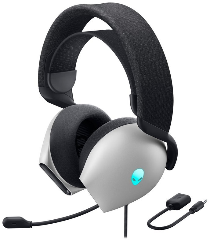 DELL náhlavní souprava  AW520H/ Wired gaming Headset/ sluchátka + mikrofon/ bílá