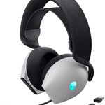 DELL bezdrátová náhlavní souprava  AW725H/ Wireless gaming Tri - mode Headset/ sluchátka + mikrofon/ bílá