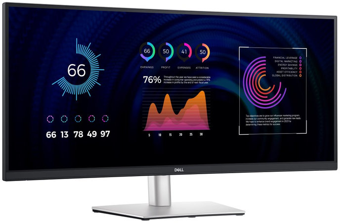 DELL P3424WE/ 34" curved/ 21:9/ 3440 x 1440/ WQHD/ 1000:1/ 8ms/ IPS/ DP/ HDMI/ USB-C / 4x USB/ RJ45/ 3Y Basic on-s.