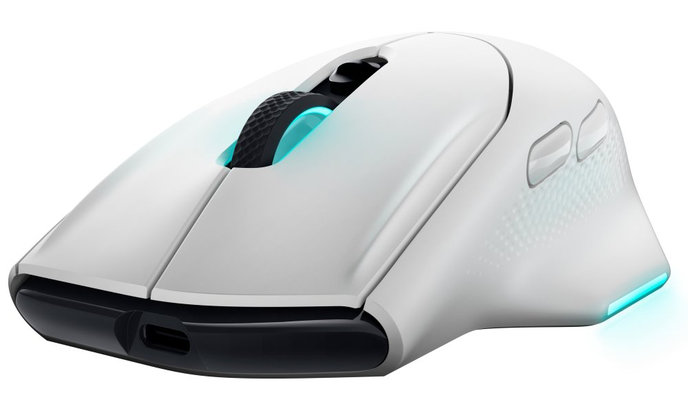 DELL myš Alienware Wireless Gaming Mouse AW620M / bezdrátová/ stříbrná