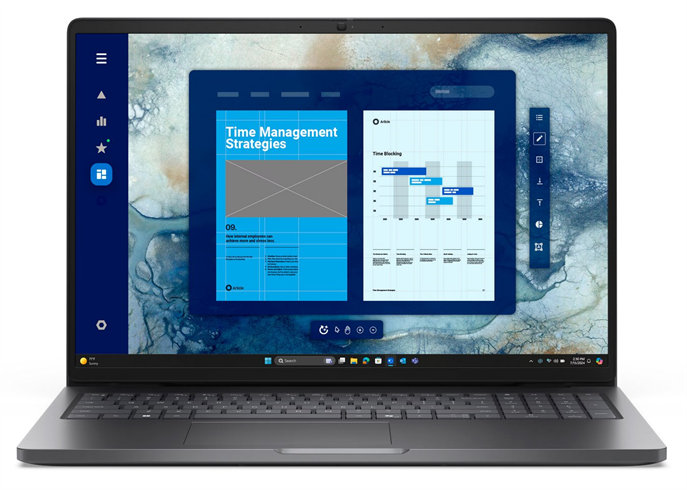 Dell Pro 16 PC16250 C5-120U 16GB 512GB SSD 16" FHD+  IR Cam & Mic FgrPr 3 Cell 65W WLAN Backlit Kb W11Pro 3Y ProSpt