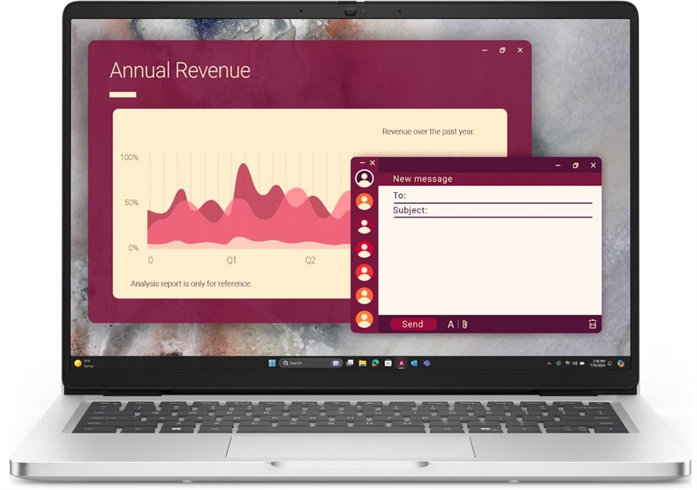 Dell Pro 14 PC14250 U5-235U 16GB 512GB SSD 14" FHD+  IR Cam & Mic FgrPr 3 Cell 65W WLAN Backlit Kb W11Pro 3Y ProSpt