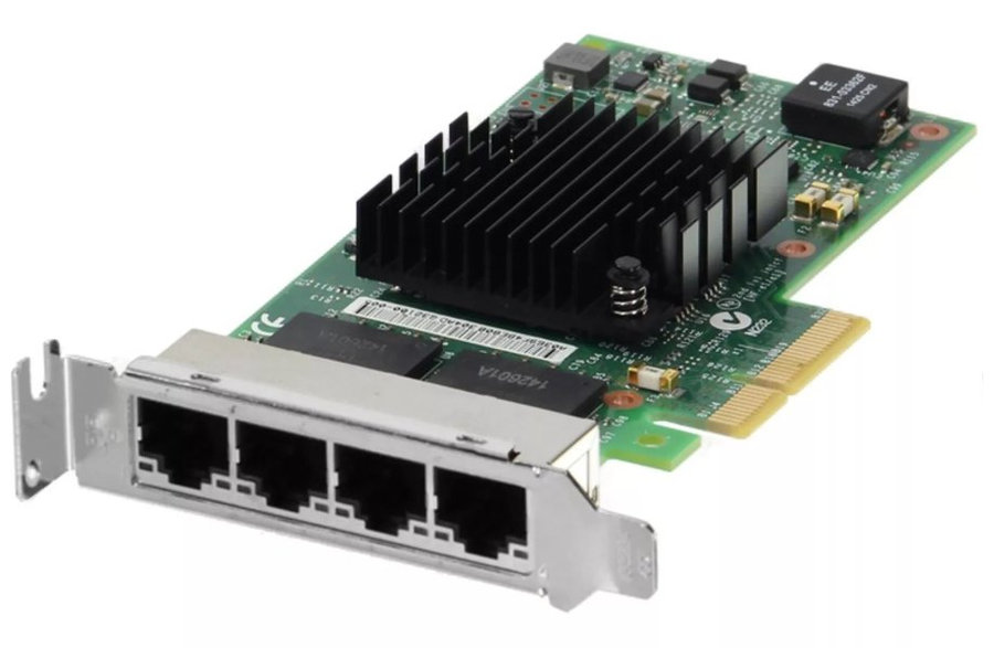 DELL Intel i350 QP v2/ 1GbE/ 4-portová síťová karta/ 1 gigabit/ PCIe / low profile / poloviční výška