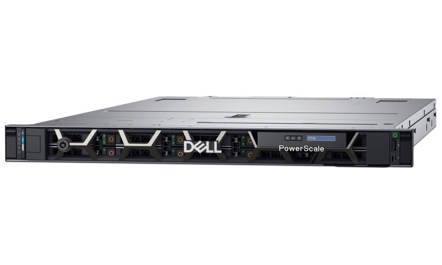 DELL PowerScale F710/ 77TB (10x 7.68TB SSD)/ 4x 100GbE/ 2x CPU/ 512GB/ Ent. Adv./ OneFS/ PS 4Hr on-site/ 